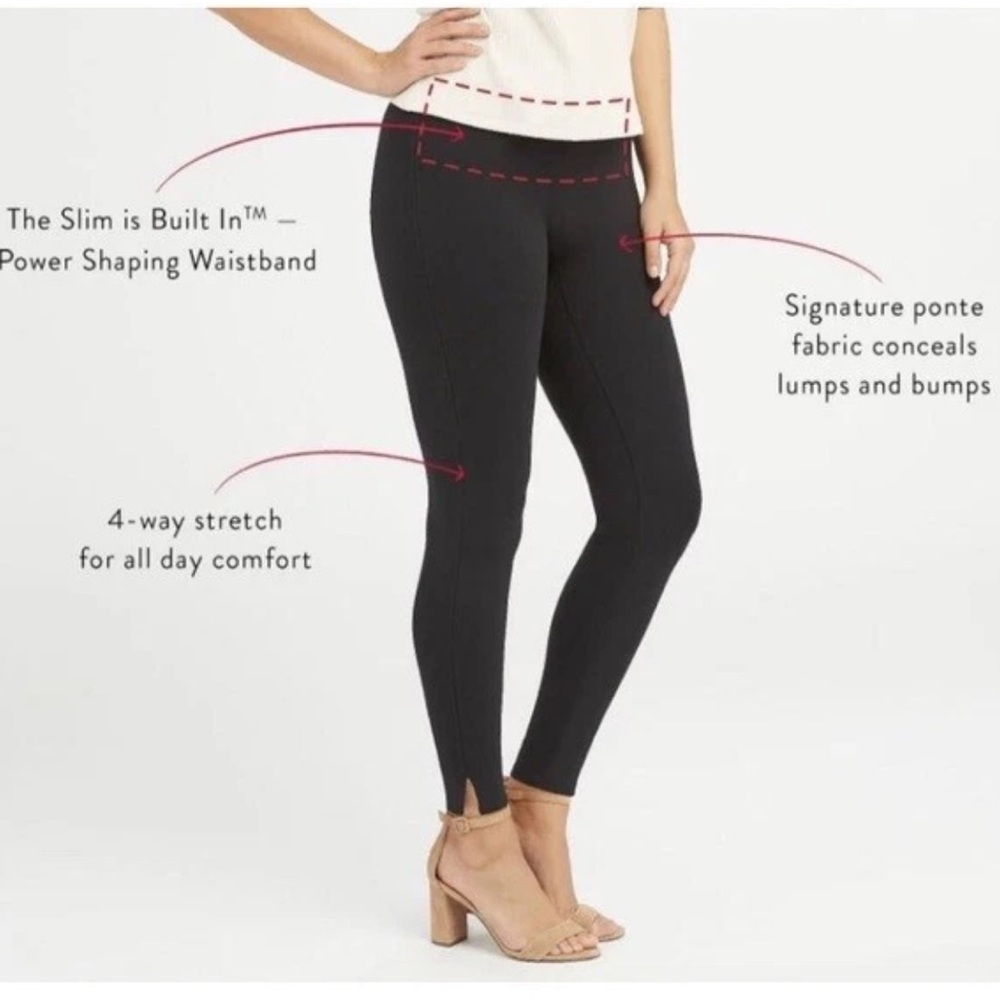 Spanx Black Ponte Ankle Leggings Size Small (Gently Used)